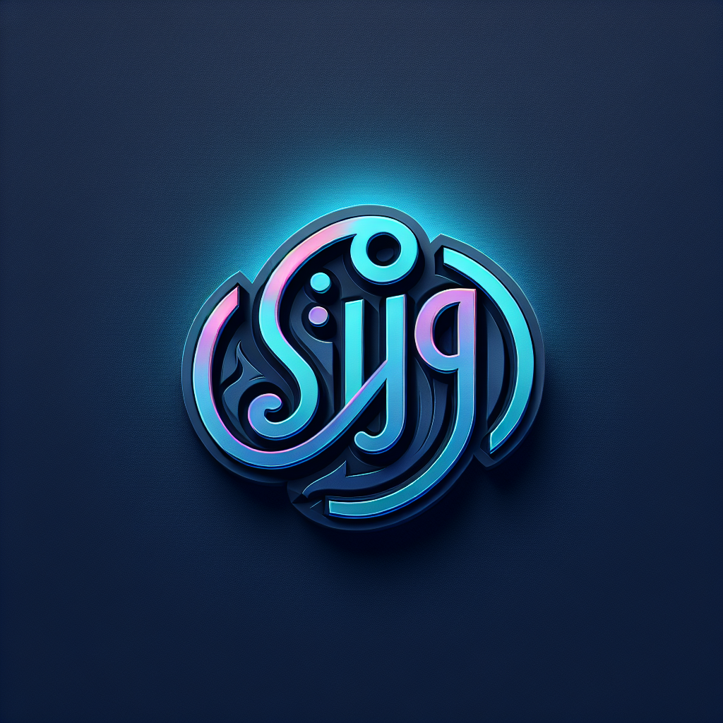 visually stunning glowing 3d logo specifically designed e-commerce industry name 'si̇ya' prominently featured bold elegant...