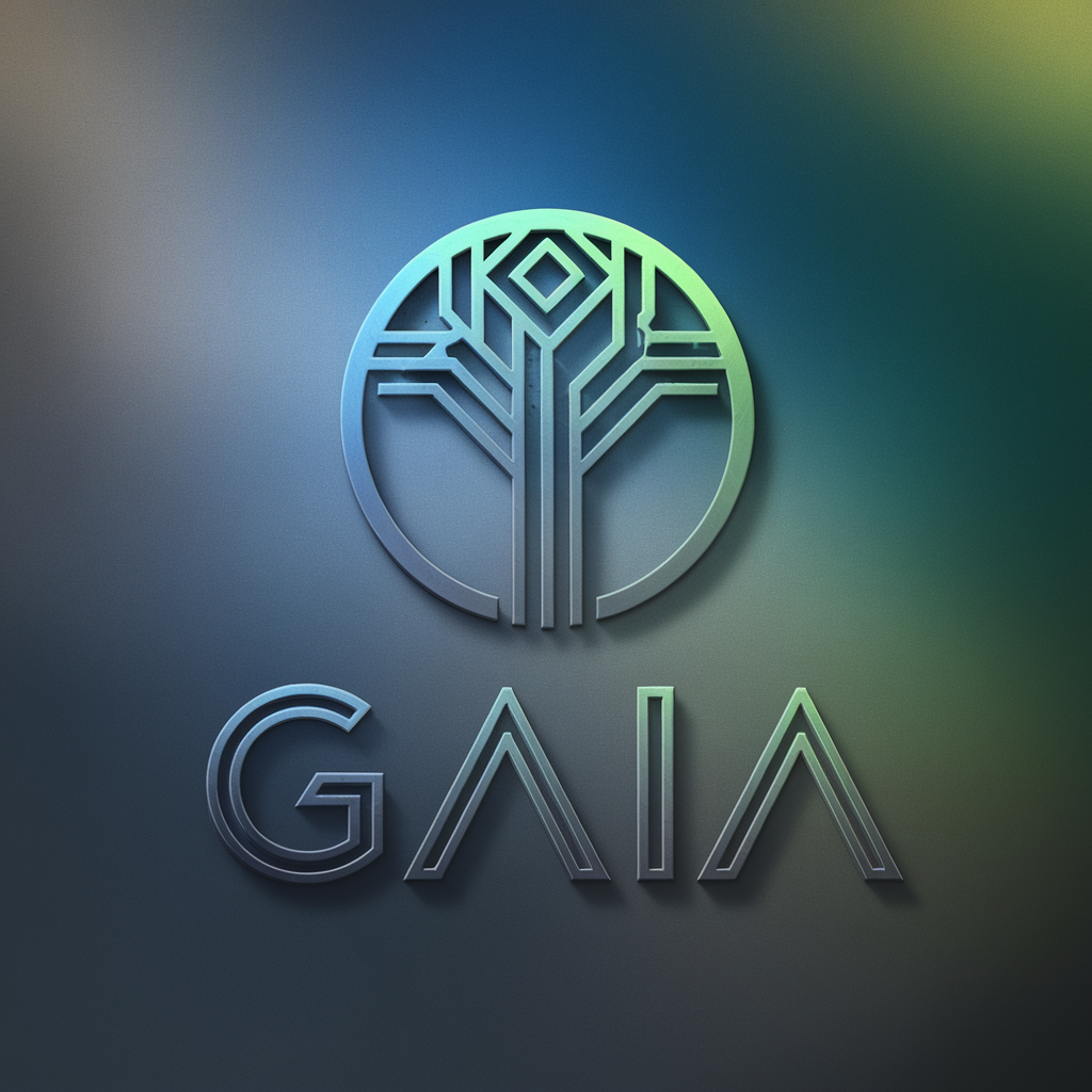 design sleek professional modern realistic 3d logo art design industry named "gaia" 
    full color