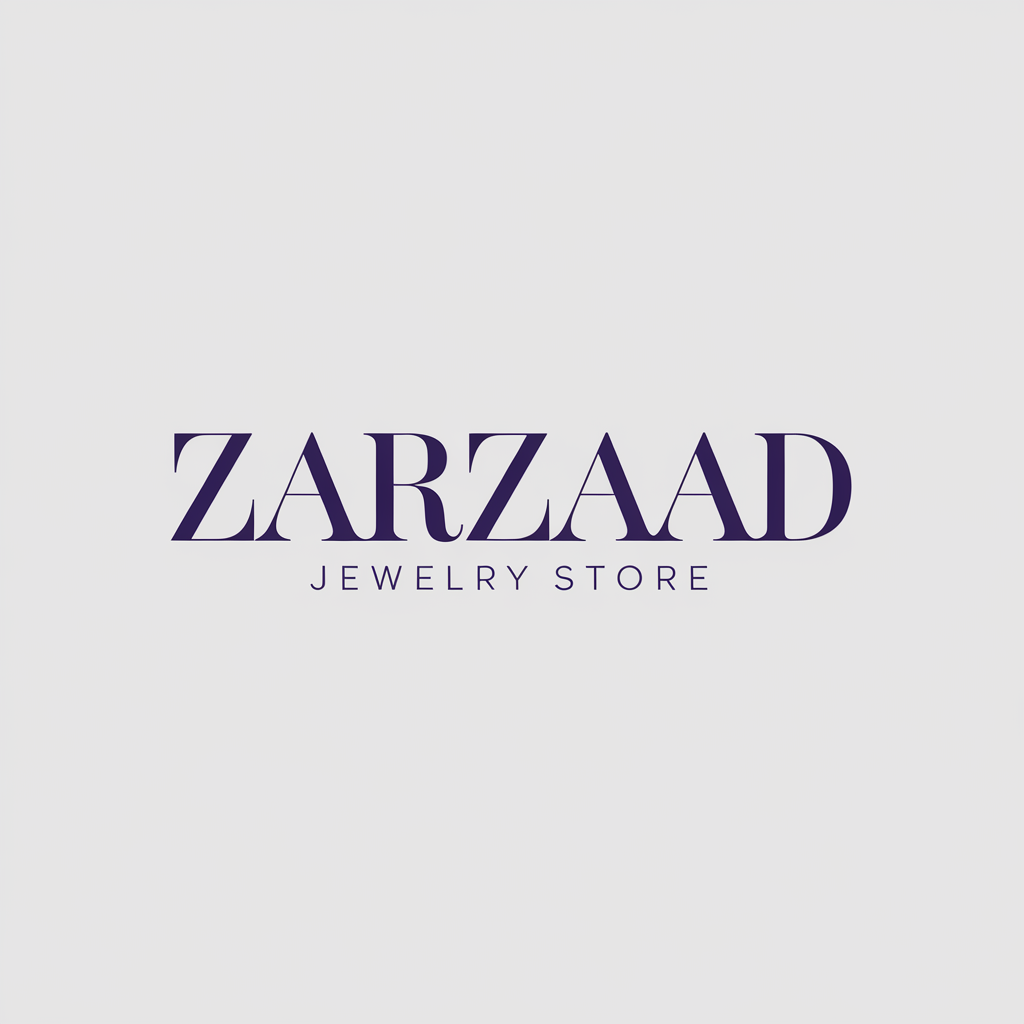 design sleek professional modern  2d logo finance industry named "zarzaad" 
     slogan named "jewelry store" full color