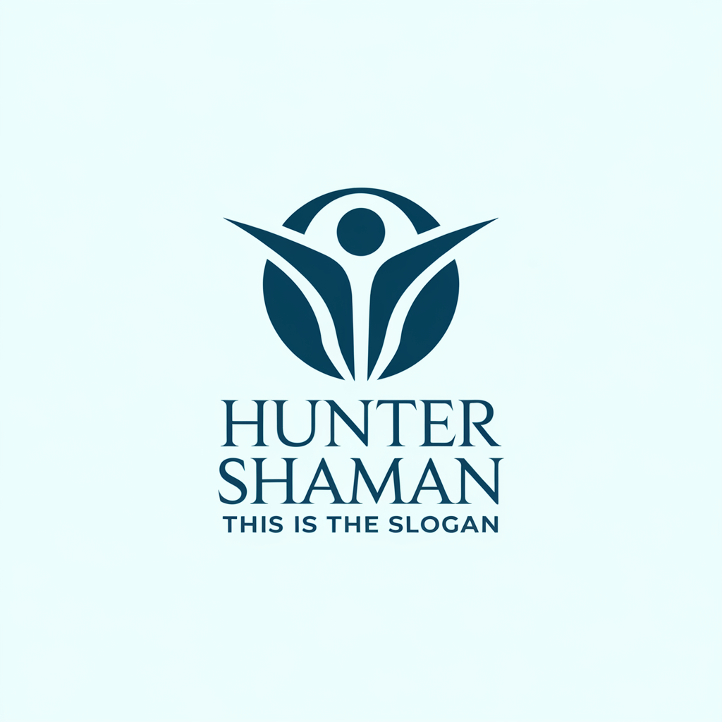 design sleek professional modern levitate 3d logo healthcare industry named "hunter shaman" slogan named "this slogan"
   ...