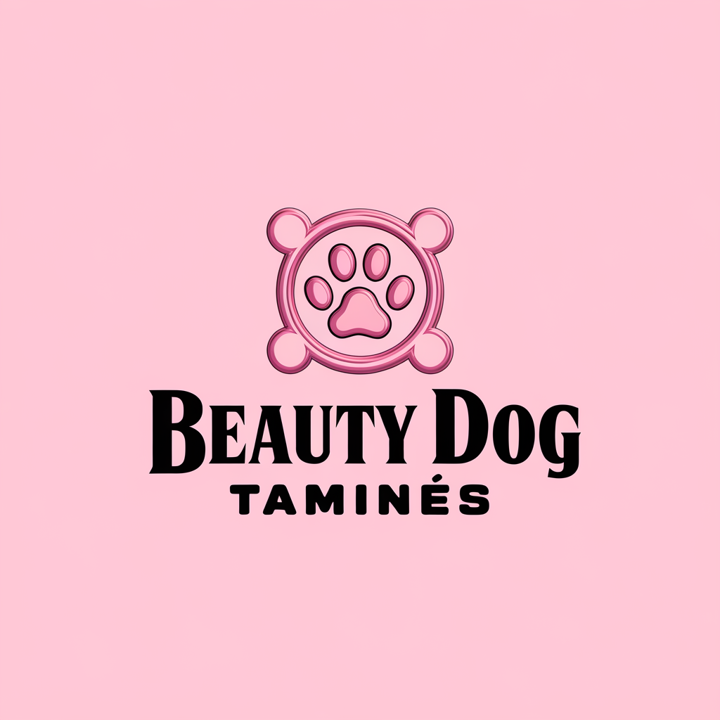 beauty dog taminés - professional dog grooming services fashion apparel logo