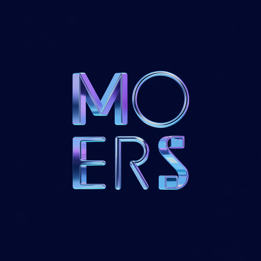 design sleek professional modern holographic 3d logo automotive industry named "moters" 
    full color