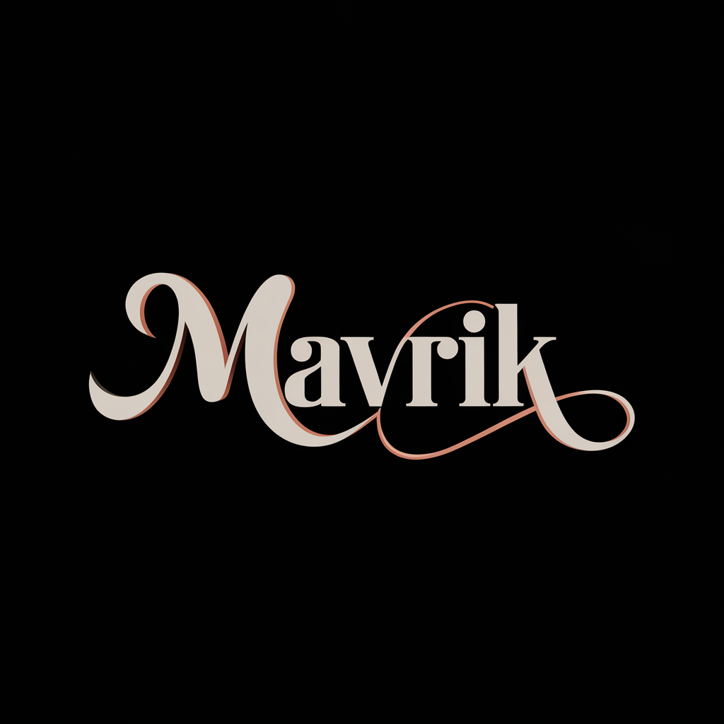 Art and design logo stylized logo for mavrik in white on black 6a21296a ffb4 4379 b8a1 (Design ID: 654cd10267e7)