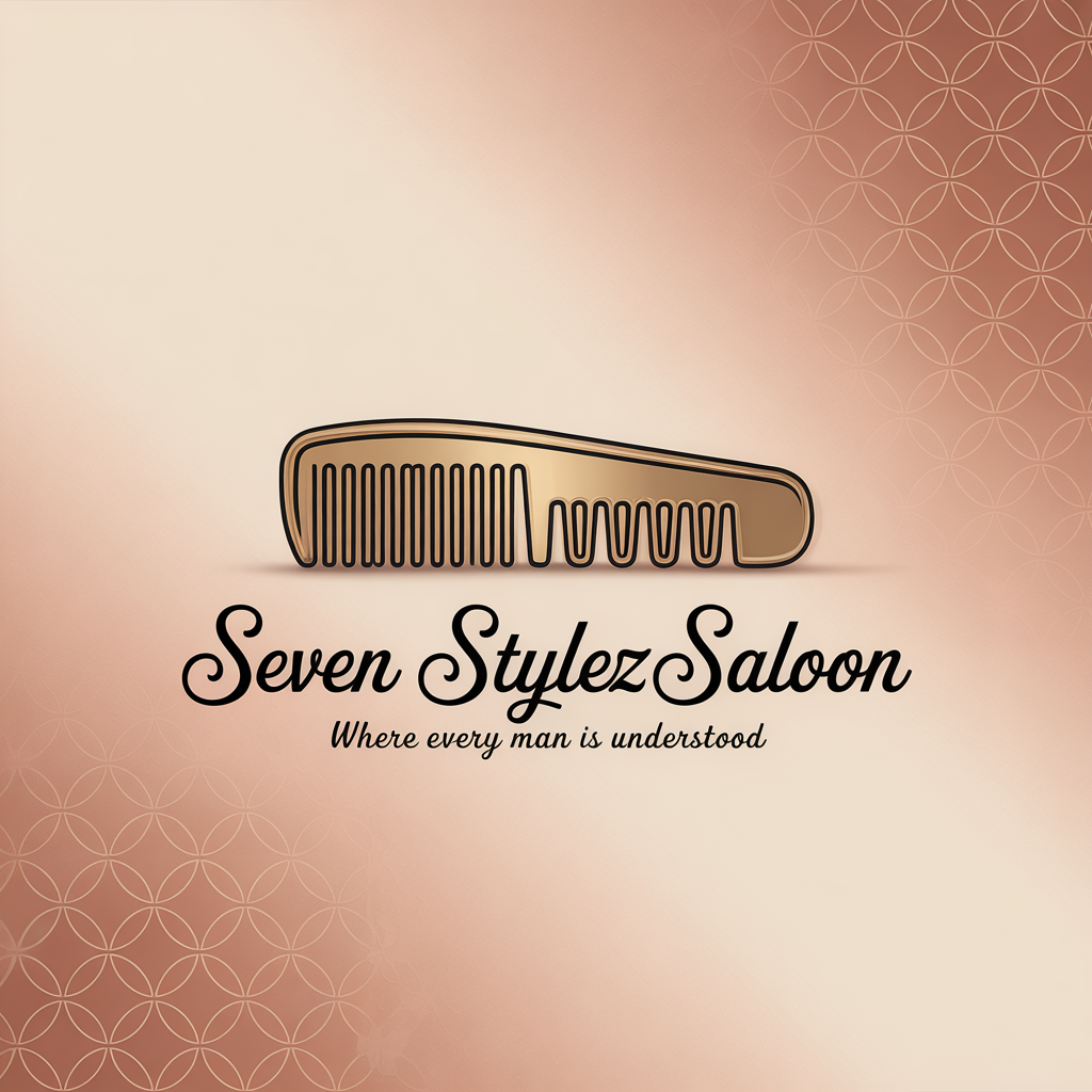 Seven stylez saloon logo a modern approach to beauty branding yll v_