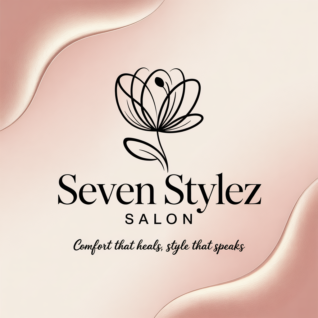 Seven stylez salon elegant logo design (Design ID: fmnkjs)