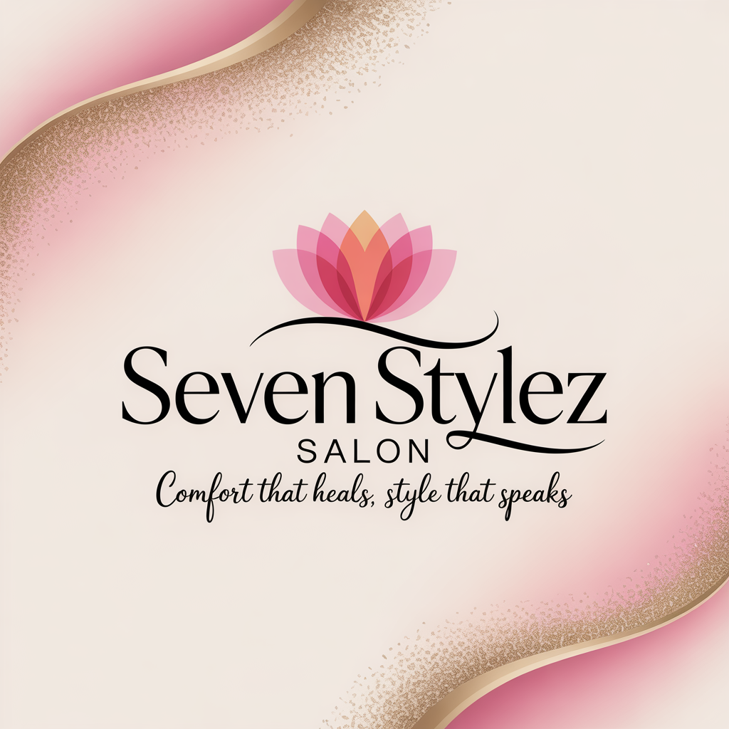 Seven stylez salon unique logo design for beauty brand (Design ID: pjiw4o)
