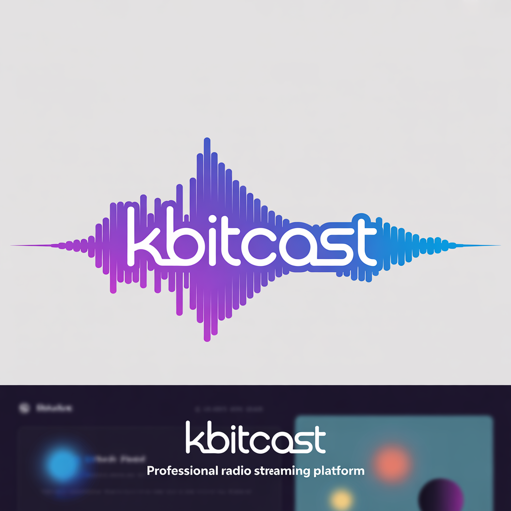 Kbitcast logo design sleek modern for entertainment _tvmgh