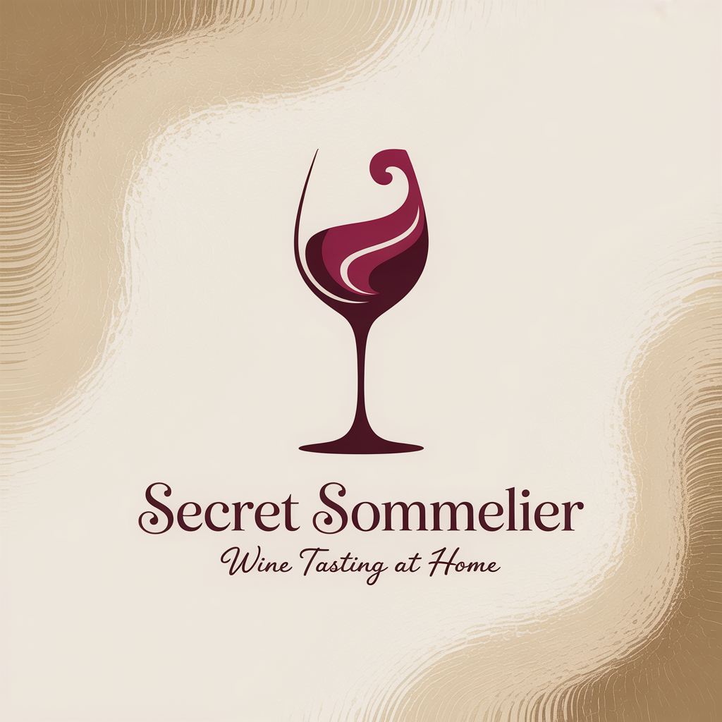 Elegant logo design for secret sommelier wine tasting at home m (Design ID: mtmc)